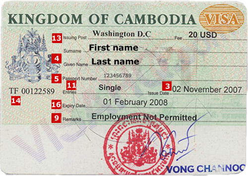 Visa de Camboya Visa de Camboya