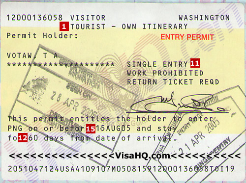 Visa de Papúa Nueva Guinea Visa de Papúa Nueva Guinea